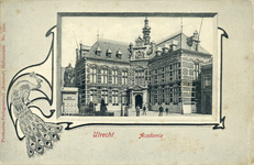 257 Gezicht op het Academiegebouw (Munsterkerkhof 29) te Utrecht.N.B.: In 1912 is de straatnaam Munsterkerkhof ...